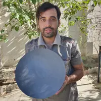 ساج چدنی 33 سانتی ساج نان پزی چدن خالص بدون روکش شیمیایی (ساچ روسی ساج سفری ظرف چدنی) هدیه تولد . کادویی . جهیزیه عروس