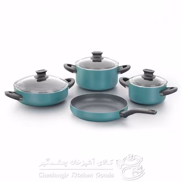 سرویس قابلمه 7 پارچه کرکماز مدل لینا رنگ فیروزه ای کد 1297