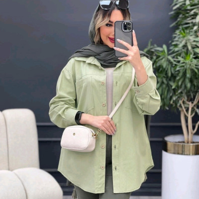 مانتو اسپرت زنانه لنین مدل لنین دو جیب