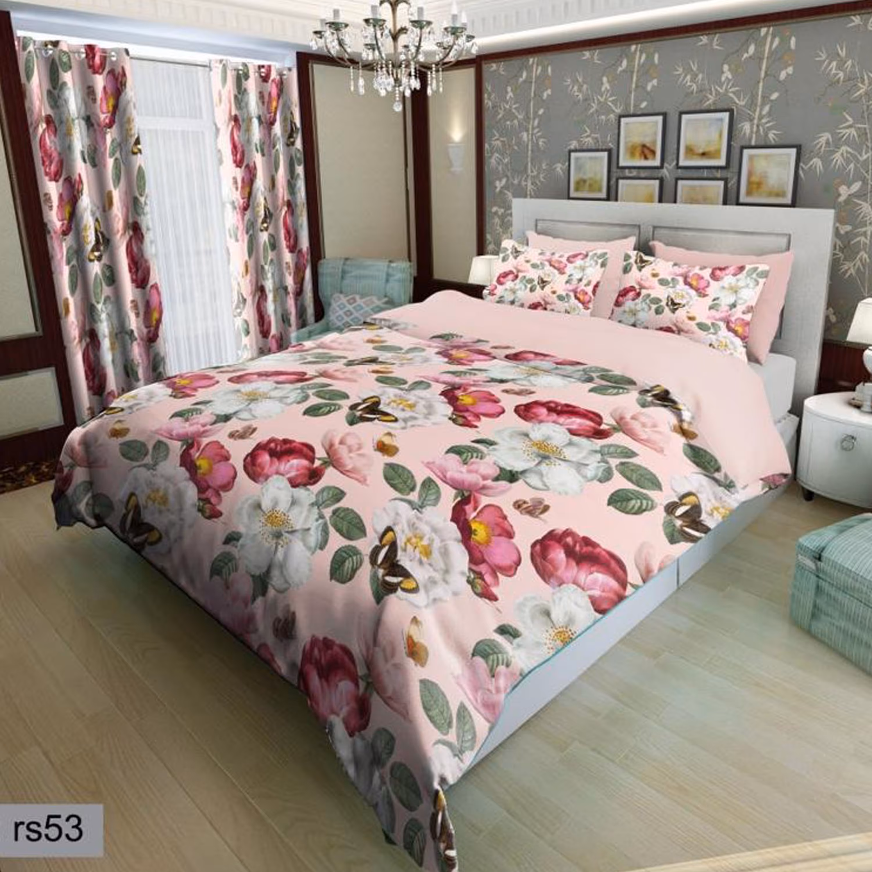 سرویس روتختی 1 نفره تنسل چاپی برندترک لند (Turk Land)  کد rs 53