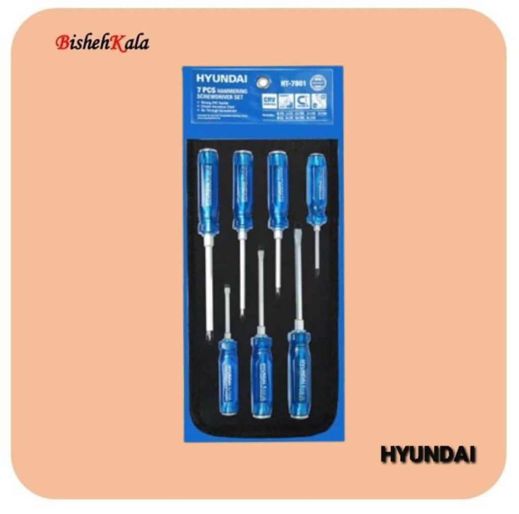 ست پیچ گوشتی ضربه خور هیوندای HYUNDAI مدل HT-7801