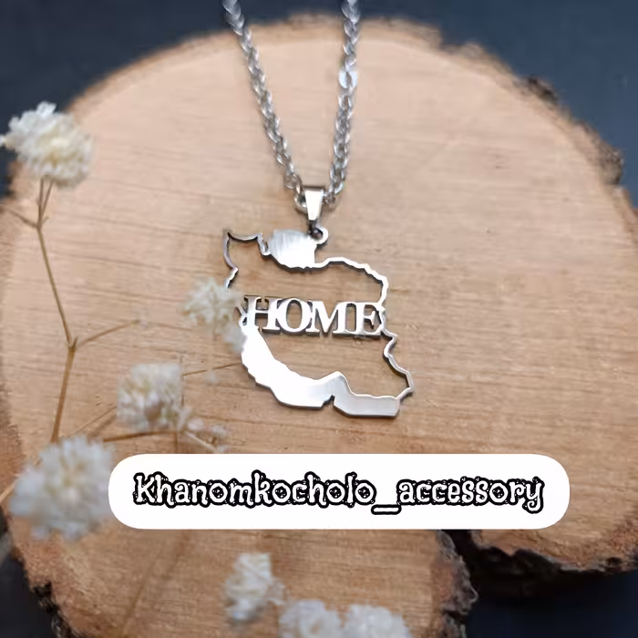 گردنبند استیل طرح نقشه ایران