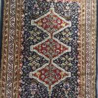 فرش پاتریس فرش گلیم عشایری400شانه طرح سه حوض سرمه ای سایزکناره یک دریک ونیم متری