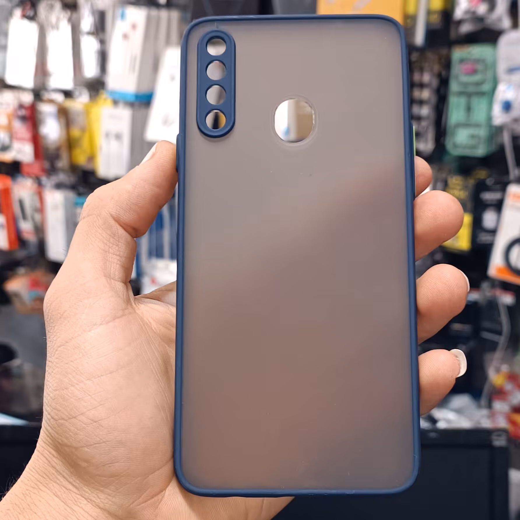 قاب گارد کاور Samsung a20s پشت مات محافظ لنز دار سرمه ای  سامسونگ ا بیست اس 