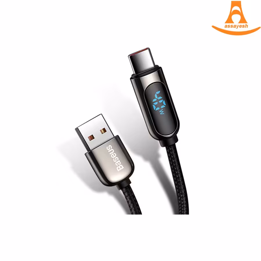 کابل تبدیل USB به Type-C باسئوس مدل Digital Display of Power CATSK طول 2 متر