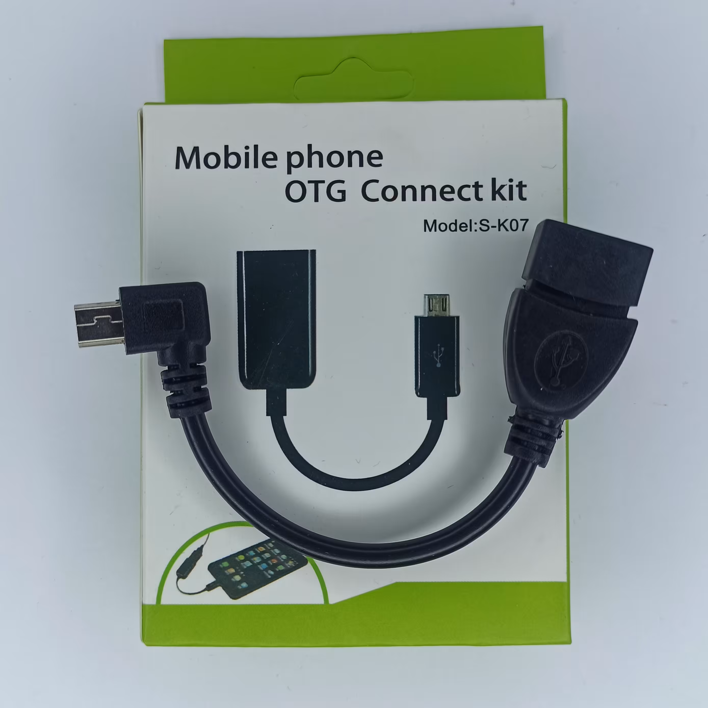 کابل OTG  مینی یو اس بی Mini USB ( مناسب نصب برنامه دستگاه های کارتخوان و سایر دستگاه های الکترونیکی)