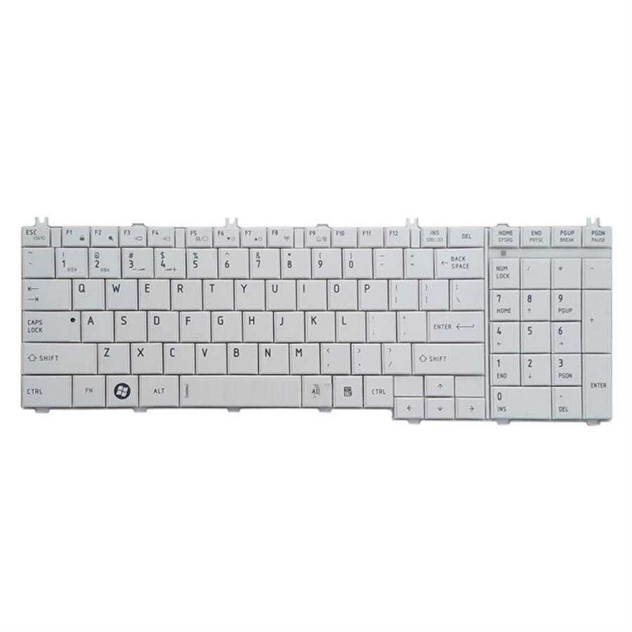 کیبورد لپ تاپ توشیبا مدل Satellite C650 سفید