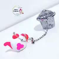 صافی چایی مخزنی قفل دار فانتزی طرح قوری مناسب دمنوش چایی