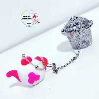 صافی چایی مخزنی قفل دار فانتزی طرح قوری مناسب دمنوش چایی