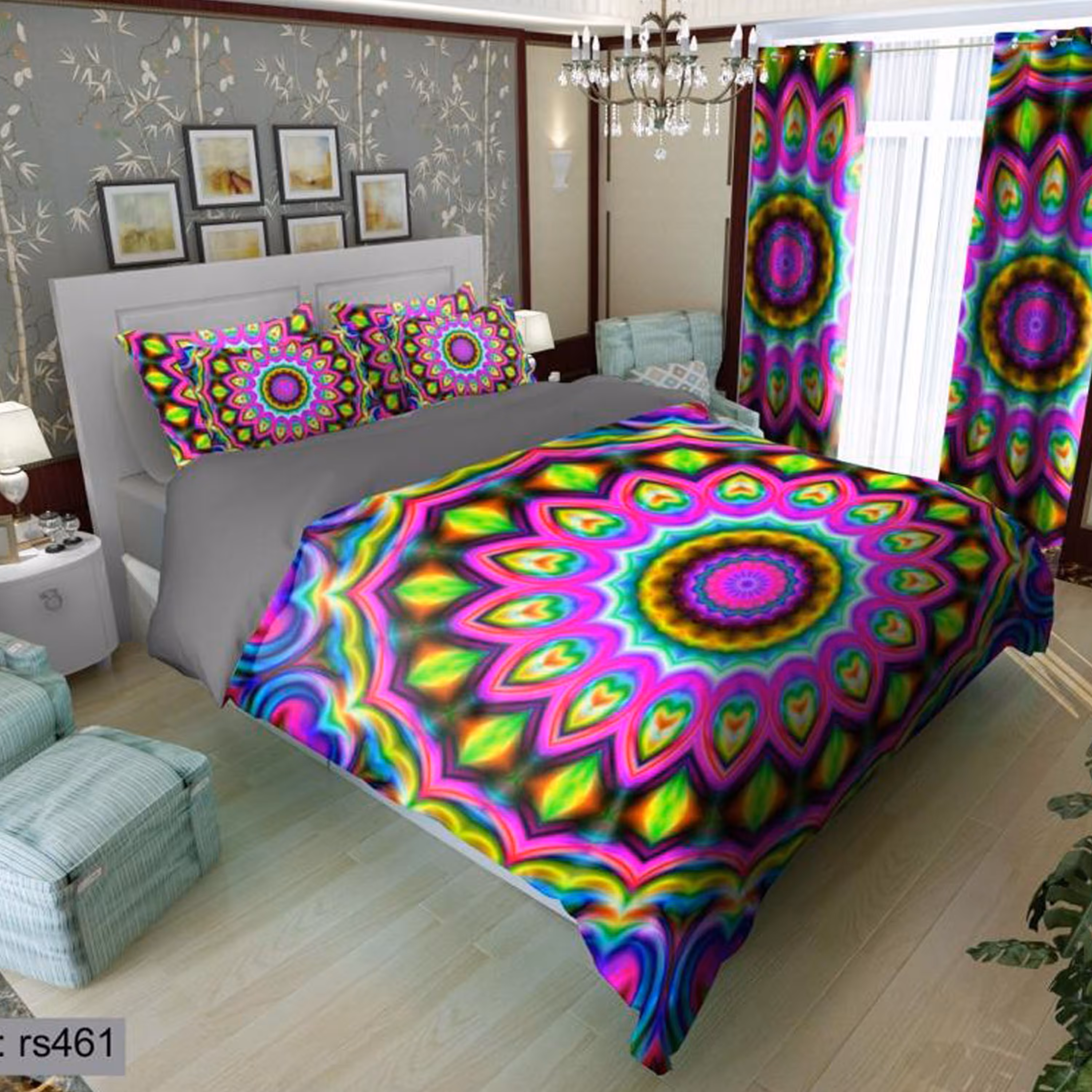 سرویس روتختی 1 نفره تنسل چاپی برندترک لند (Turk Land)  کد rs 461