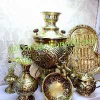 سماور زغالی قلمزده 8لیتری طرح فرش