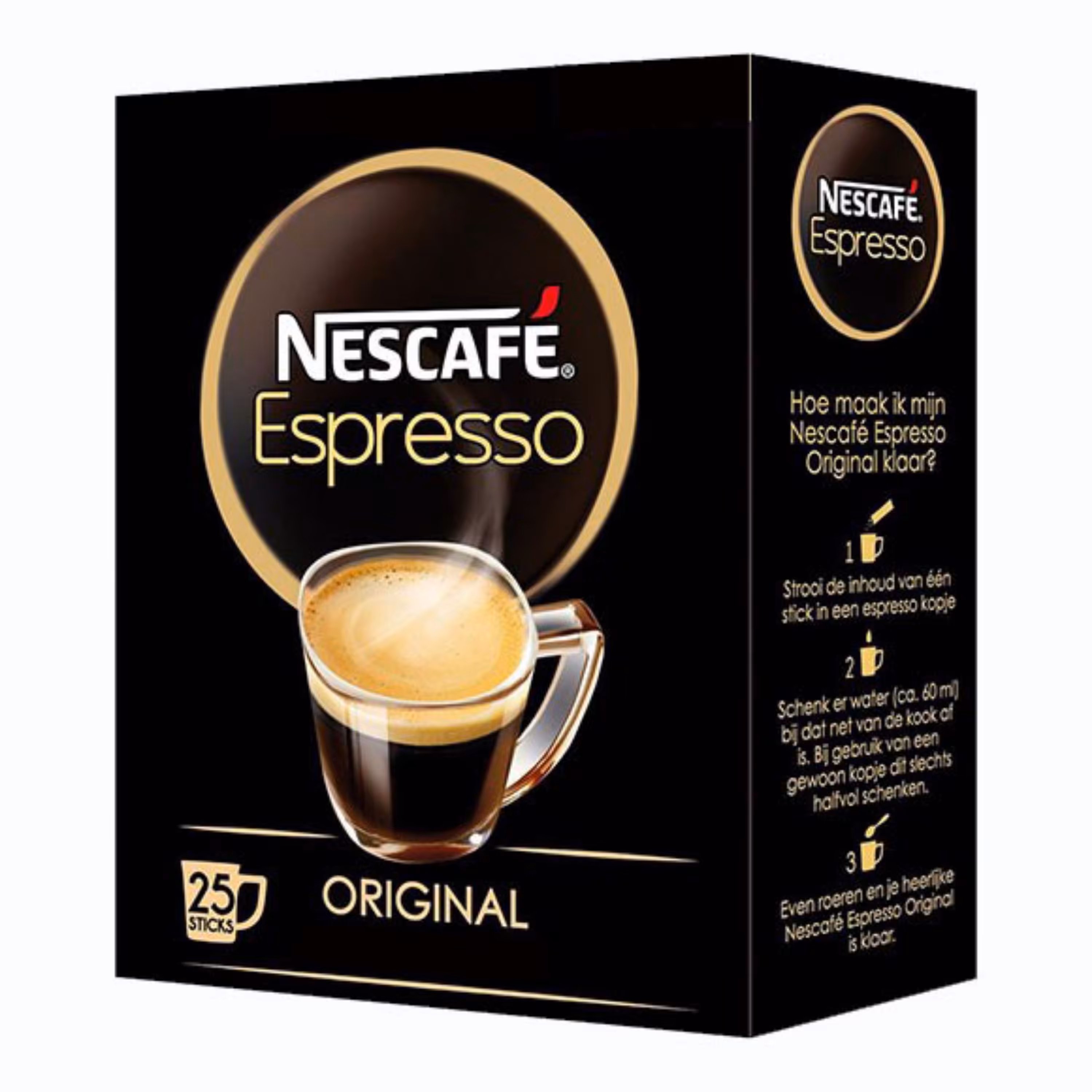 قهوه اسپرسو فوری اورجینال نسکافه بسته 25 عددی 