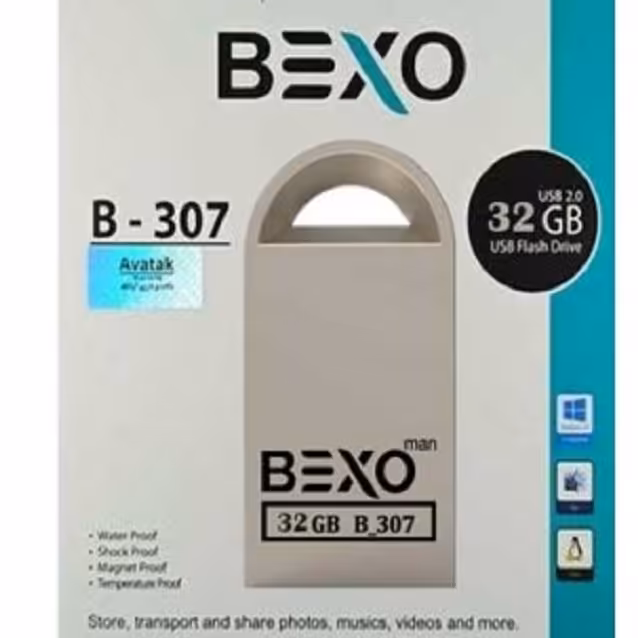 فلش بکسو مدل B-307 با ظرفیت 32 گیگابایت گارانتی 5 ساله