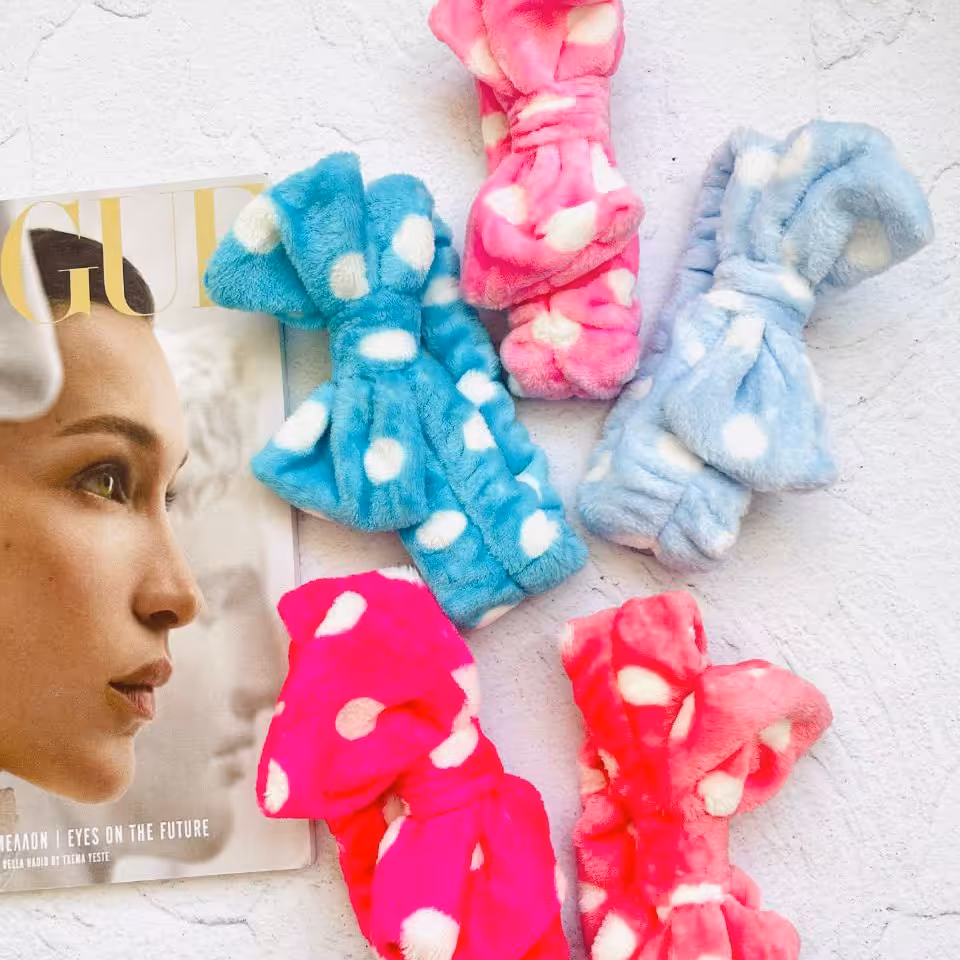 هدبند حوله ای خالخالی کیفیت بالا 