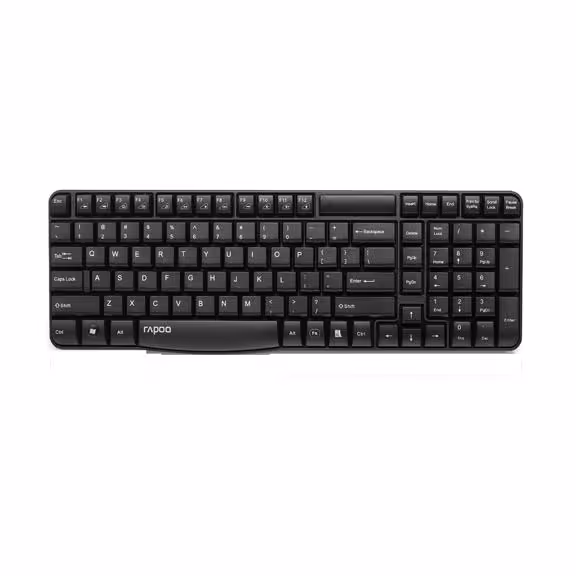 کیبورد بی سیم رپو مدل WIRELESS KEYBOARD RAPOO E1050 BLACK