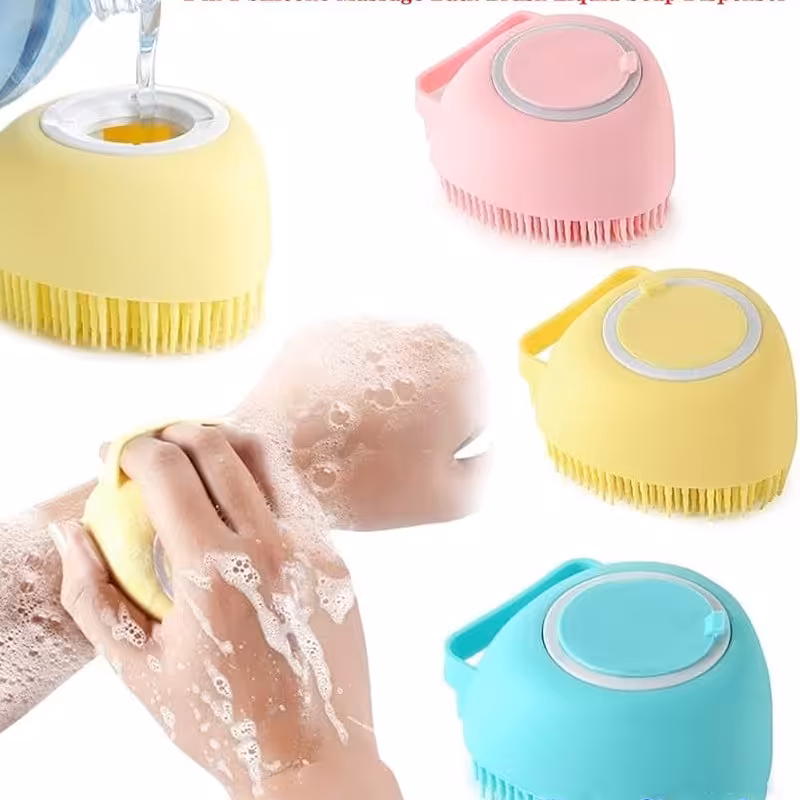 لیف ماساژ سیلیکونی دارای مخزن(مدل قلبی)مناسب پوست های حساس