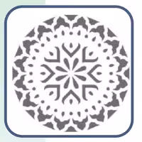 شابلون طرح دایره پتینه سایز 40 در 60 کد 641