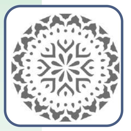 شابلون طرح دایره پتینه سایز 40 در 60 کد 641