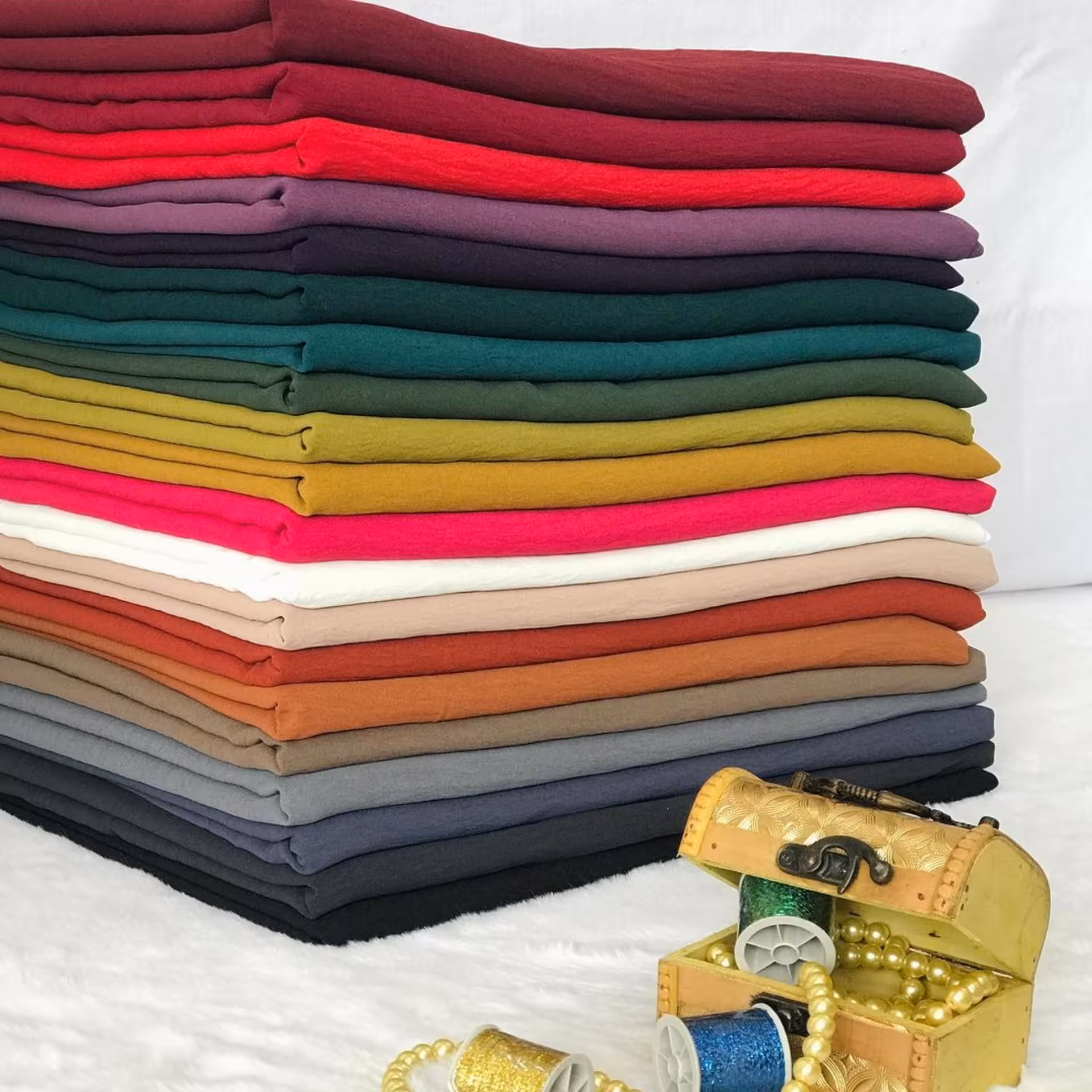 پارچه کرپ ابروبادی  مناسب برای شلوار  و مانتو و کتان ساحلی و تونیک پیراهن شومیز تخفیف 