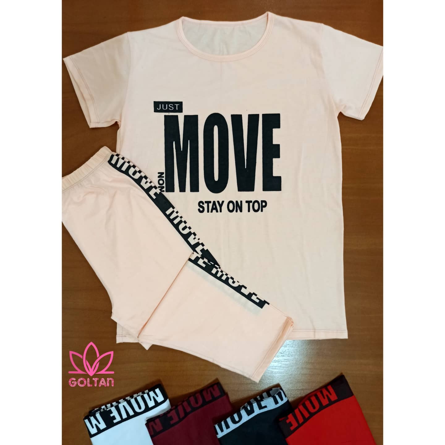 ست تیشرت شلوارک جنس اسپان پنبه سایزبزرگ نرم و لطیف با ارسال رایگان 