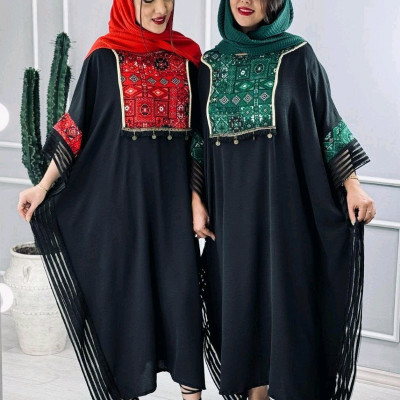 مانتو عبایی ابروبادی مدل الیکا