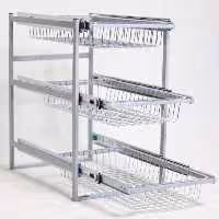 سبد چند کاره ریلی ساچمه ای سه طبقه سیب زمینی و  پیاز- ارتفاع 7.5 سانت و یونیت30 و 35