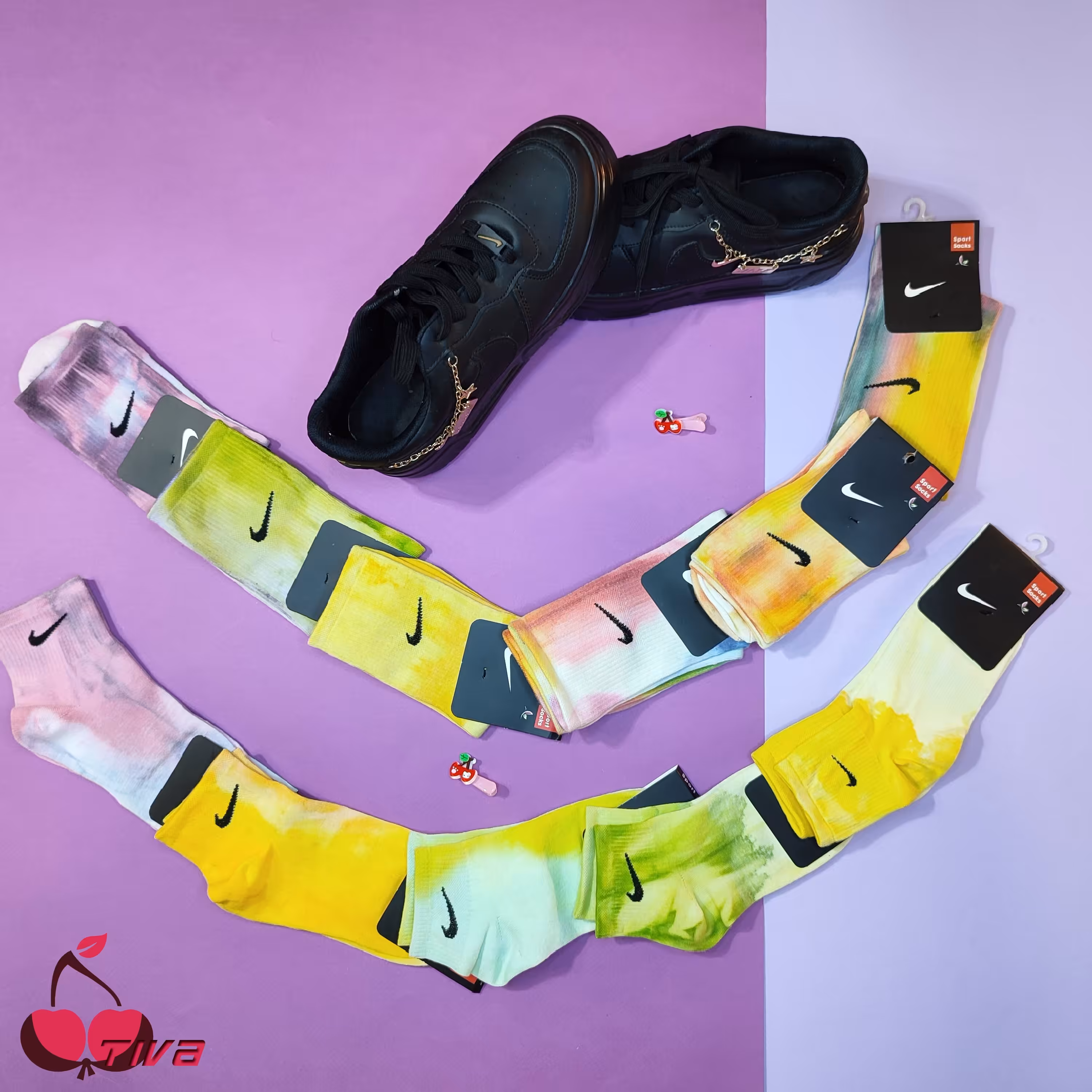 جوراب های آبرنگی 