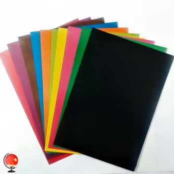 مقوا دو طرف رنگی بسته 10 عددی رنگ جور سایز A4