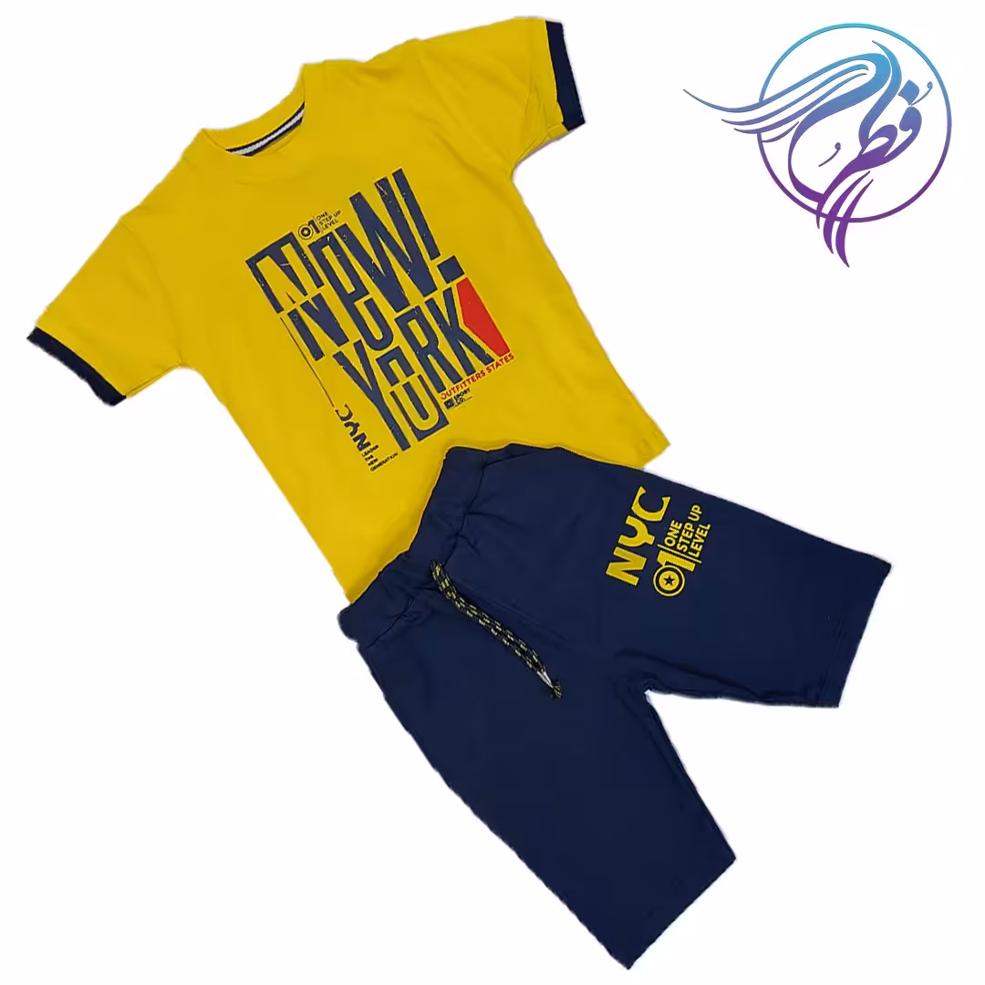 تیشرت و شلوارک تابستانی پسرانه طرح نیویورک - کد 008 و 029 و 030