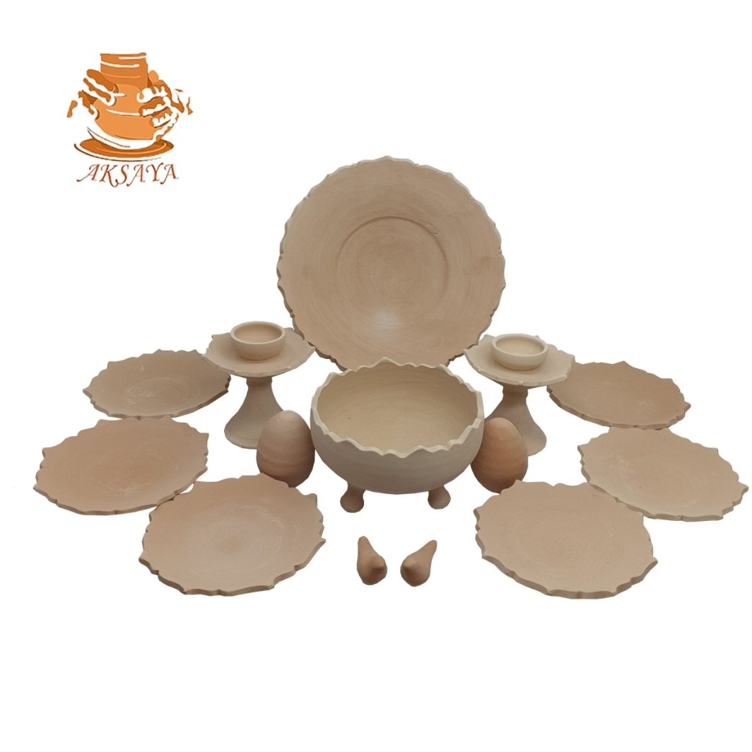 هفت سین سفالی خام مدل کمانی کد HS114