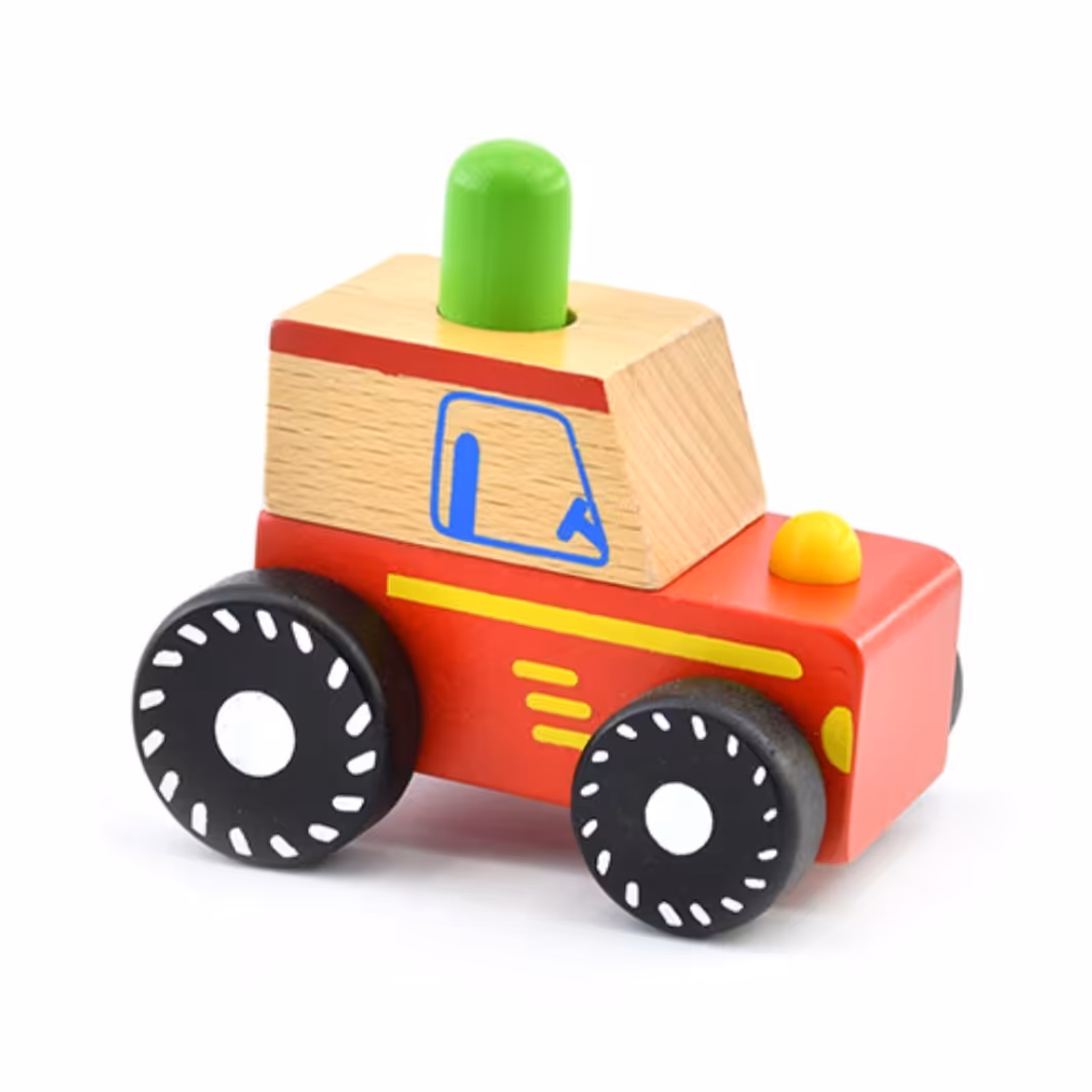 اسباب بازی تراکتور صدا دار چوبی قرمز پیکاردو

