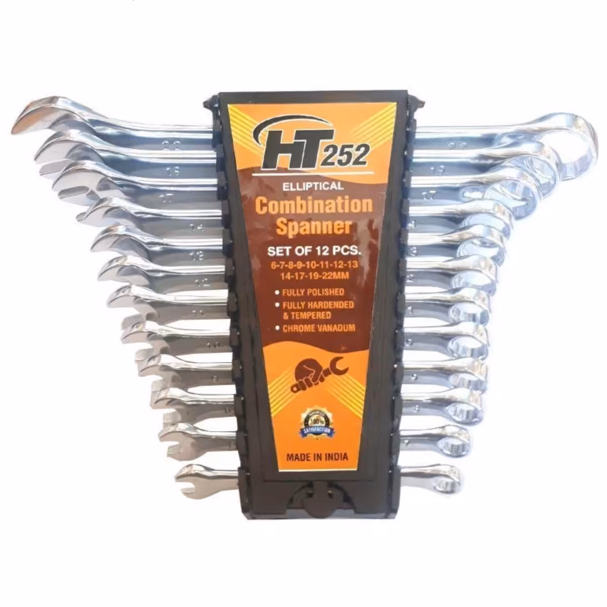 مجموعه 12 عددی آچار یکسر تخت یکسر رینگی اچ تی مدل HT0-252