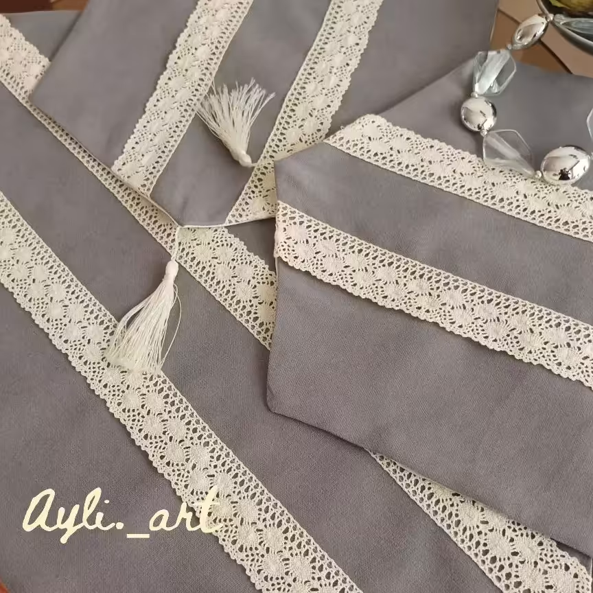 رومیزی جلو مبلی وعسلی آستر دار قبل از خرید موجودی بگیرید 