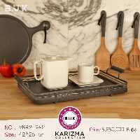 سینی BVK طرح  KARIZMA مدل مستطیل کد  421942 رنگ طوسی