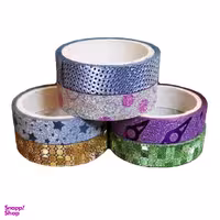 چسب نواری مدل اکلیلی طرح دار عرض 1سانتی متر مجموعه 6 عددی