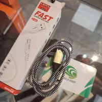 کابل اورجینال فست میکرو روکش کنفی 2,4امپر   آیفونی 