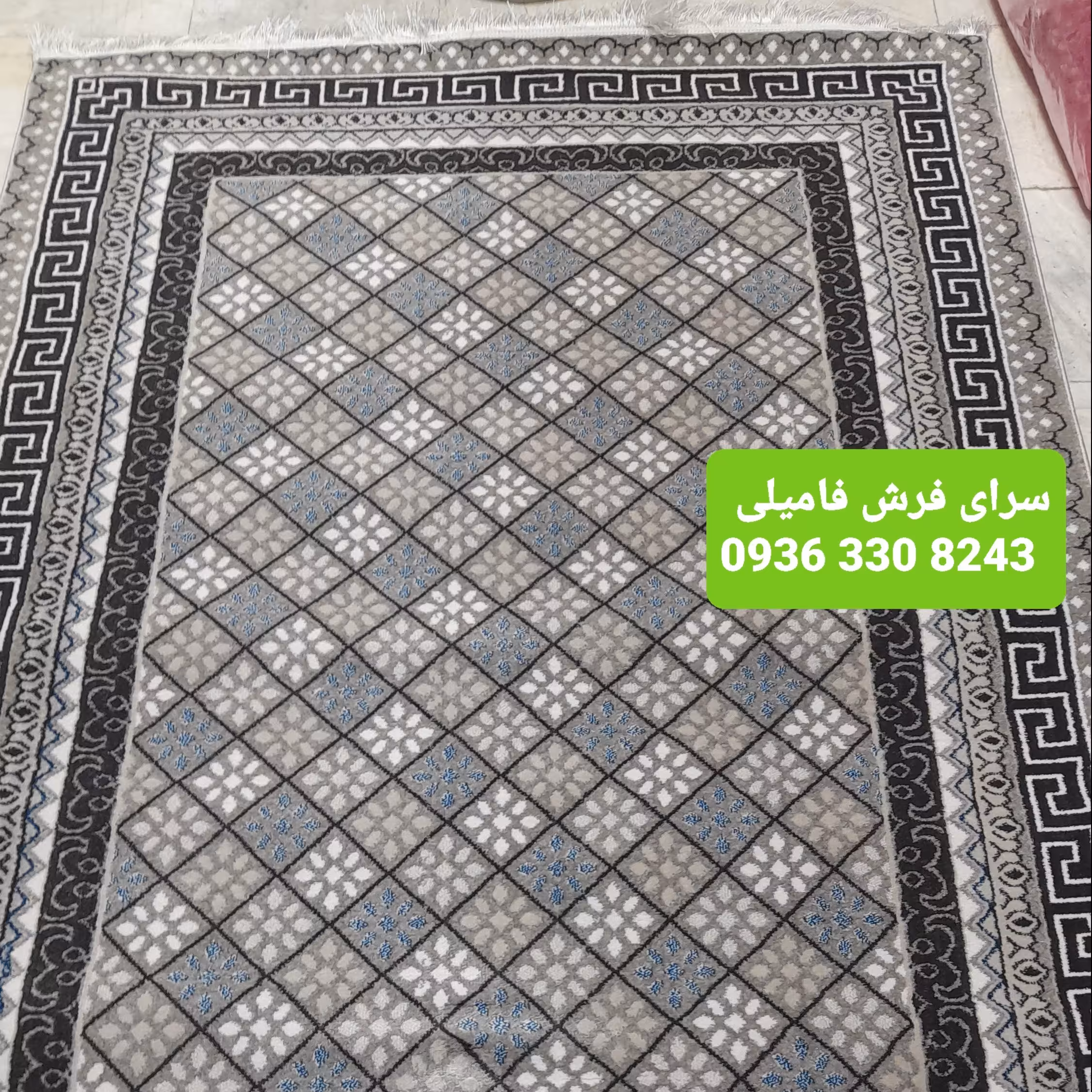 فرش فانتزی طرح جدید6متری رنگ جدیدطوسی کد237