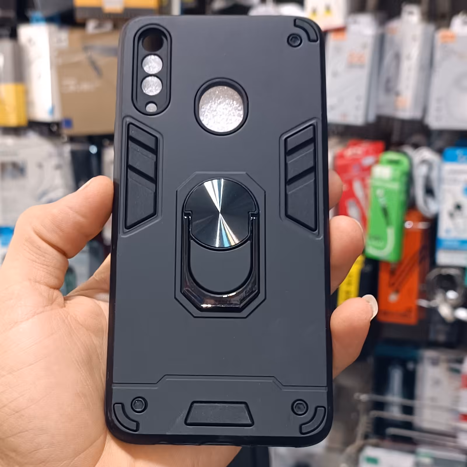 قاب گارد کاور Samsung a20s بتمنی مشکی محافظ لنز کشویی سامسونگ ا بیست اس 