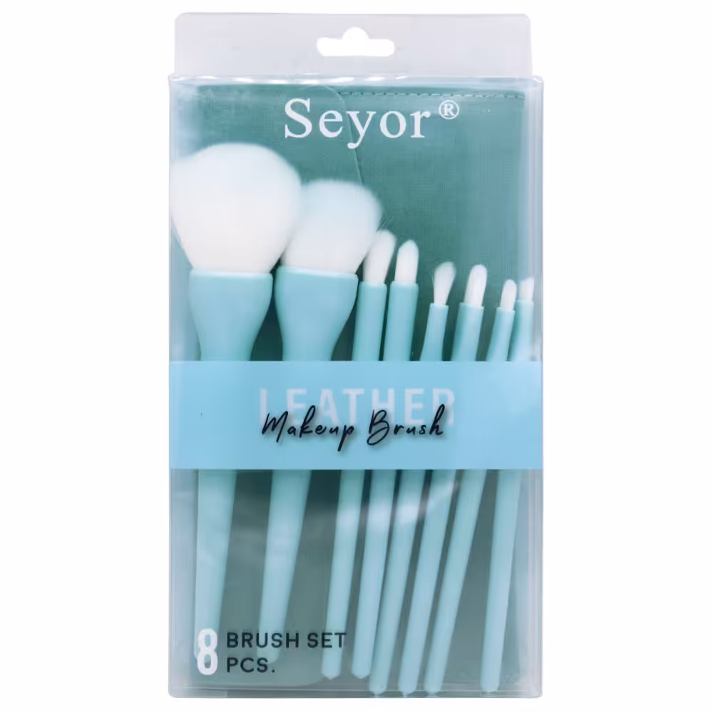 ست براش آرایشی مدل Leather بسته هشت عددی (رنگ بنفش)(106670)