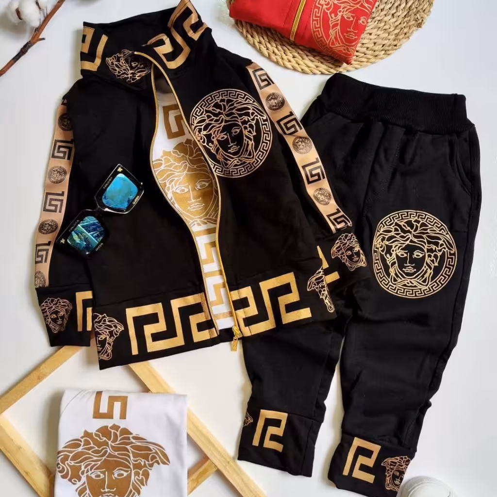 لباس سرهمی دخترانه و پسرانه  دورس لاکرا قرمز لاکچری عیدانه 