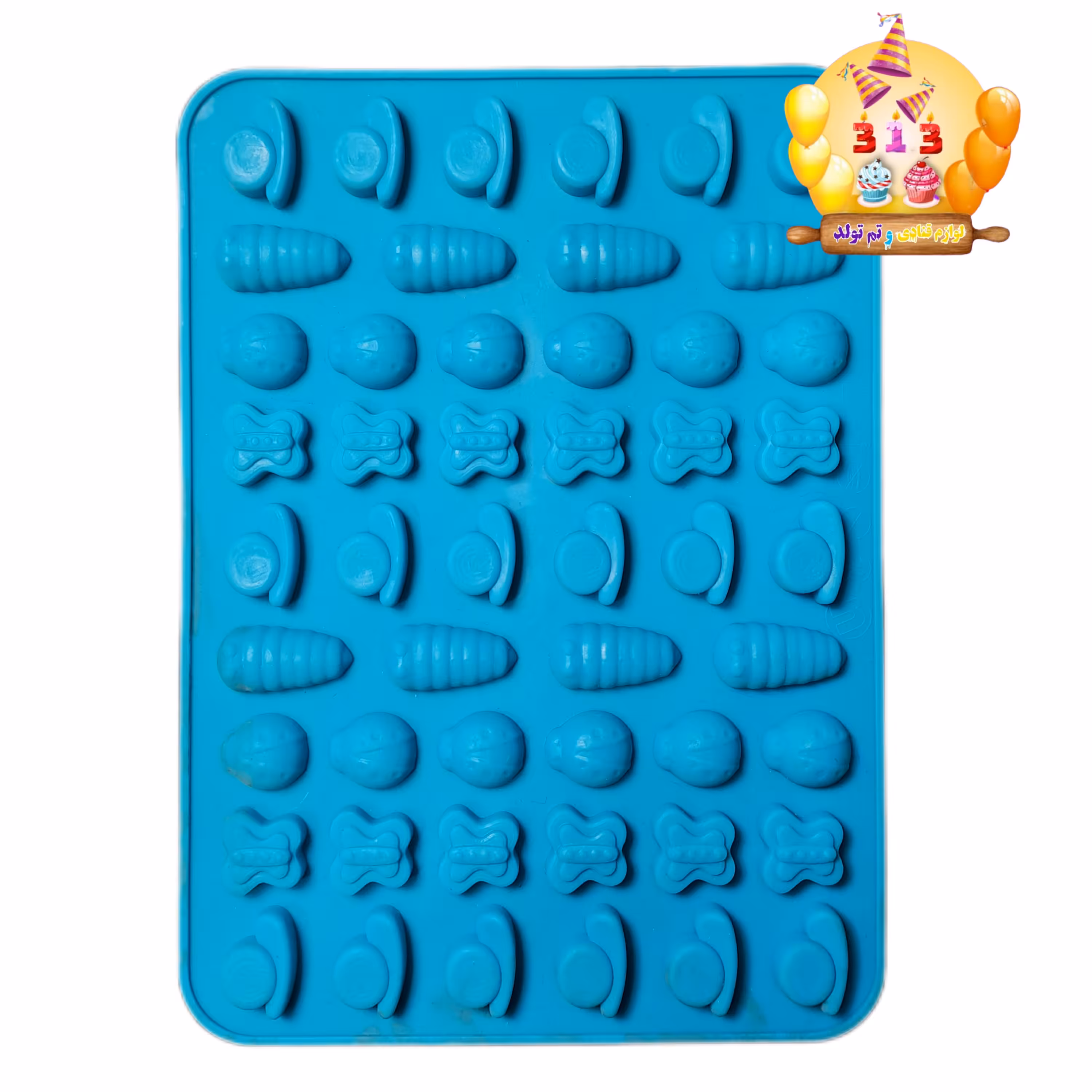 قالب پاستیل سیلیکونی مدل پروانه و حلزون 