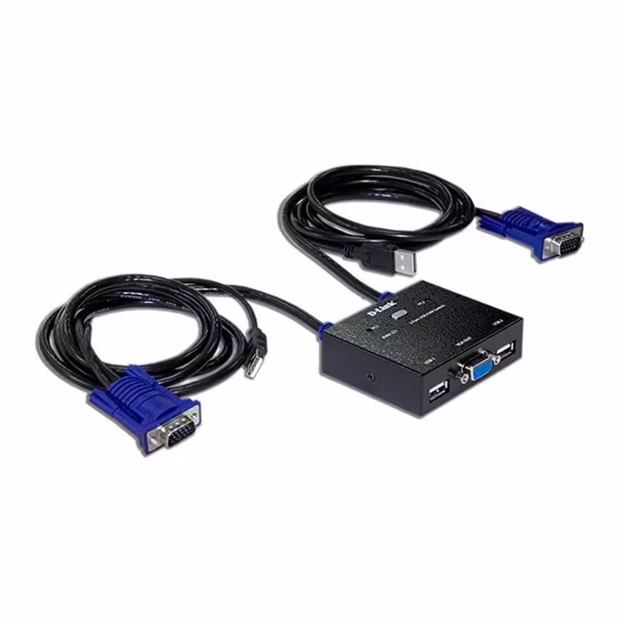 قیمت و خرید سوییچ 2 پورت KVM USB دی لینک مدل KVM-221 | یاس ارتباط
