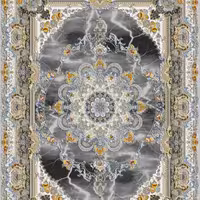 فرش پاتریس 1200شانه گل برجسته آتش هنر  طوسی 9متری