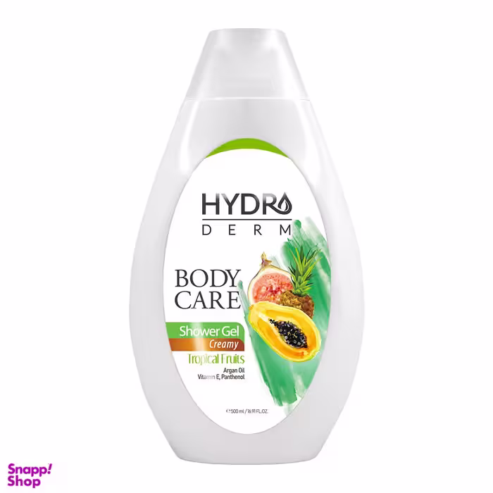 شامپو بدن کرمی هیدرودرم (Hydroderm) با رایحه میوه های استوایی حجم 500 میلی لیتر