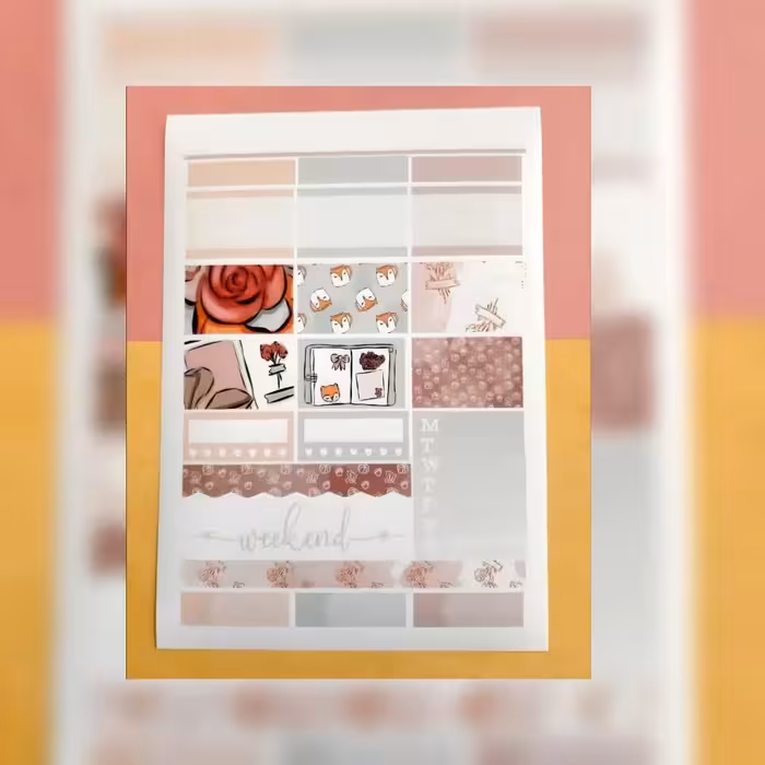 استیکر  پلنر و to do list   مدل روباه کد 130