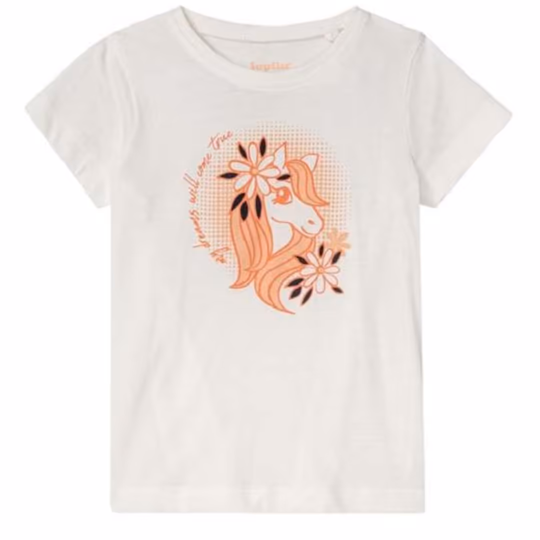 تیشرت آستین کوتاه  دخترانه لوپیلو سایز 4 تا 6 سال قد کودک 110 تا 116