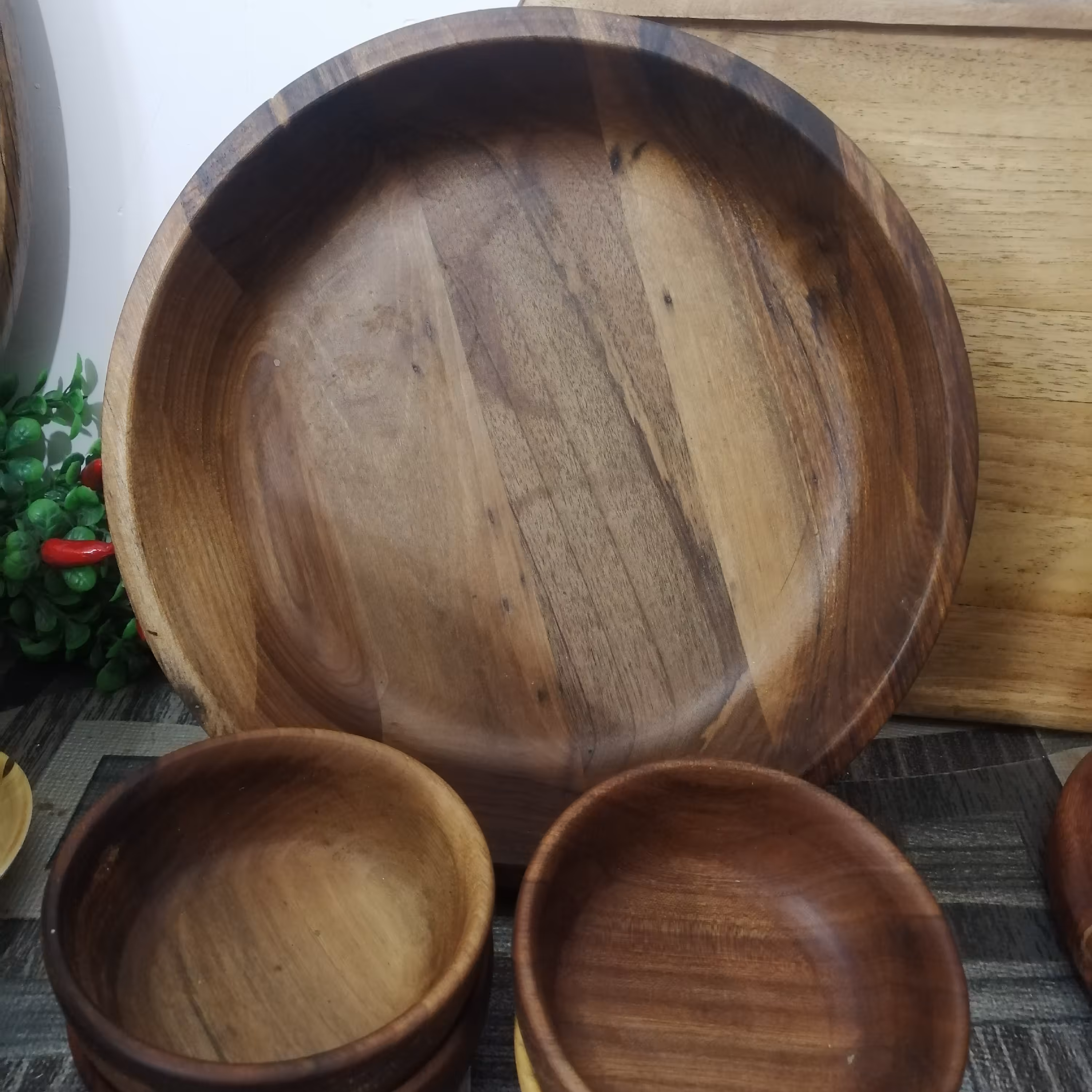 کاسه چوبی قطر 24 چوب گردو