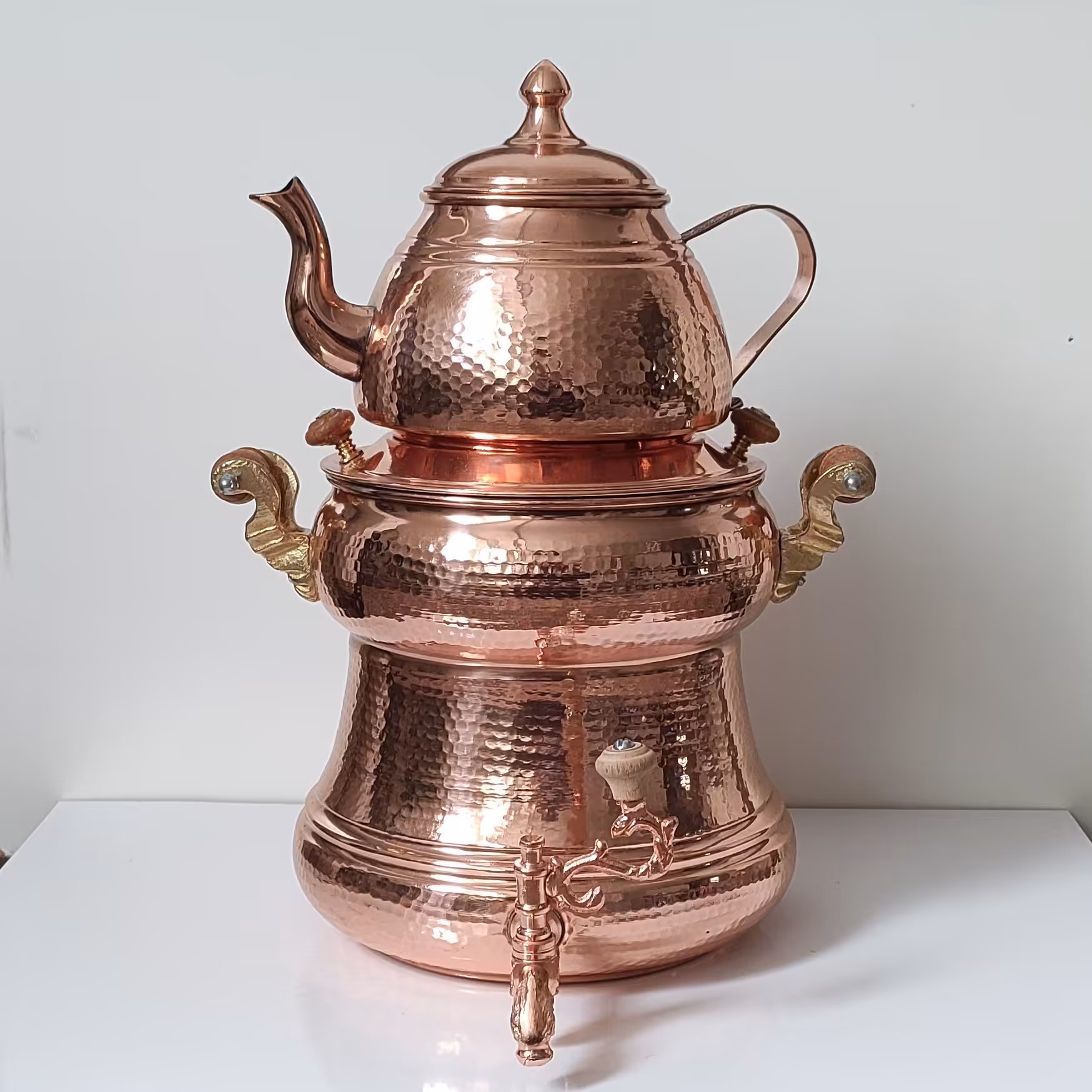 کتری و قوری مسی روگازی  نانوشده