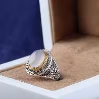 انگشتر عقیق کبود یمنی اصل درجه یک