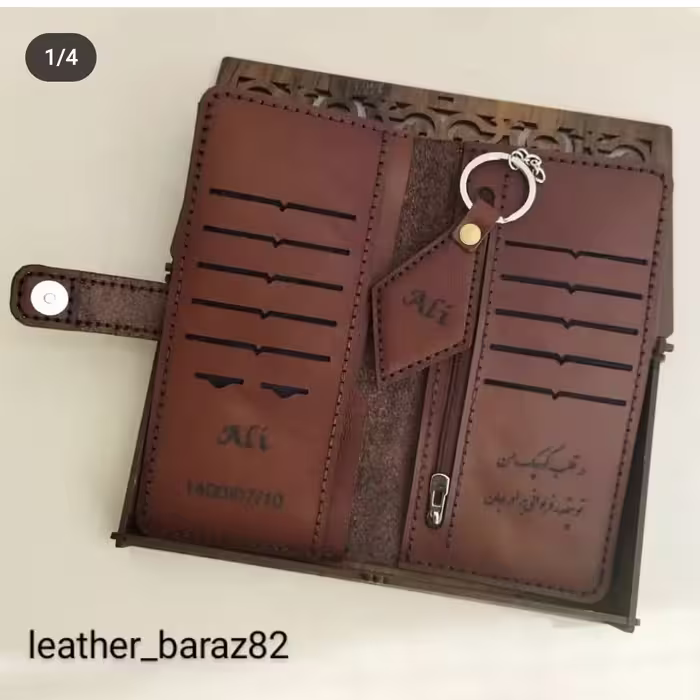 کیف پول چرم طبیعی دست دوز گاوی ( کیف دستی)